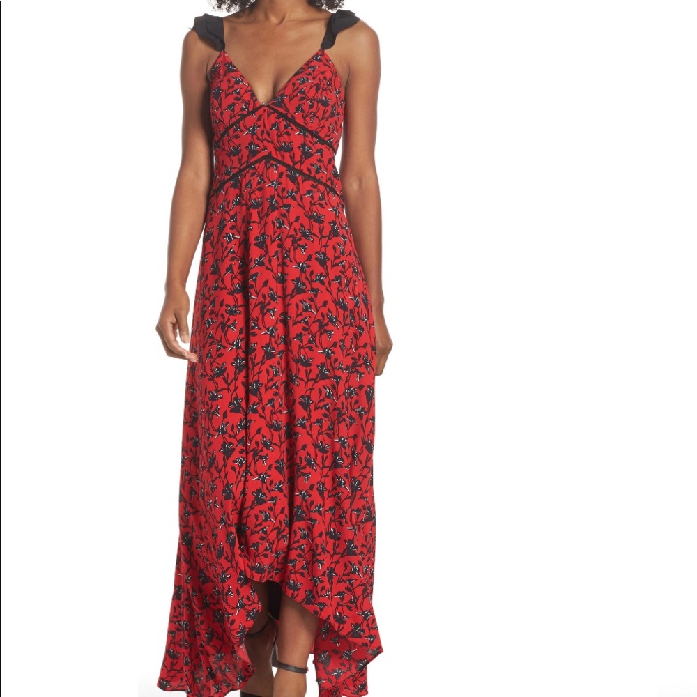 Great red dress. Worn once to a wedding. adjustable straps and back zipper